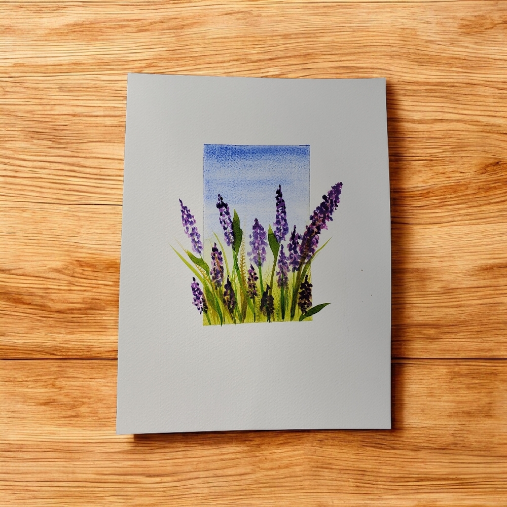 Lavender, Original Watercolor Painting 9 X 12in.